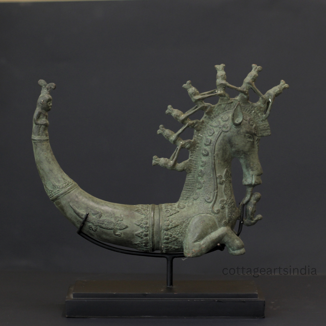 Indonesian Bronze Mythical Creature Sculpture | Tribal Art