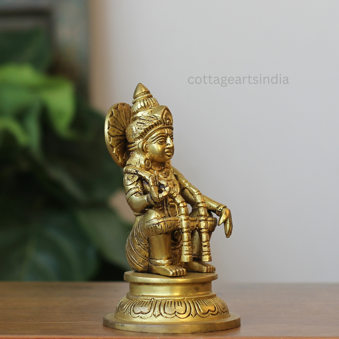Handcrafted Brass Lord Ayyappa Idol