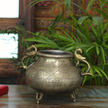 Brass Vintage Carved Planter