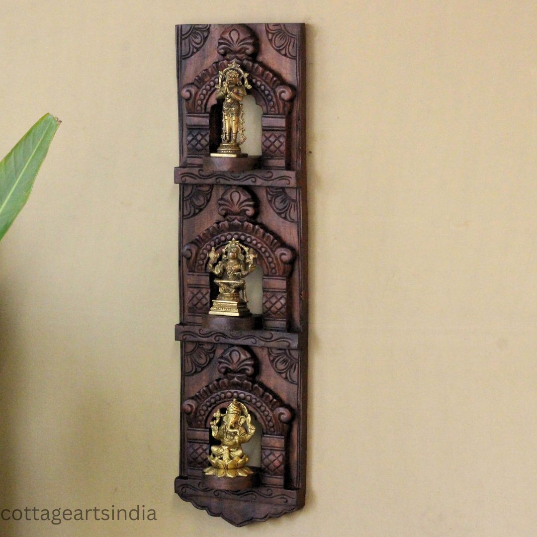 Wooden Jharokha Wall Display – Traditional Indian Craftsmanship