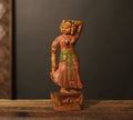 Vintage Handpainted Wooden Lady Figurine -A Rare Find