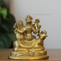 Handcrafted Brass Shiva Parivar Idol – Lord Shiva, Parvati, Ganesha & Kartikeya Family Statue
