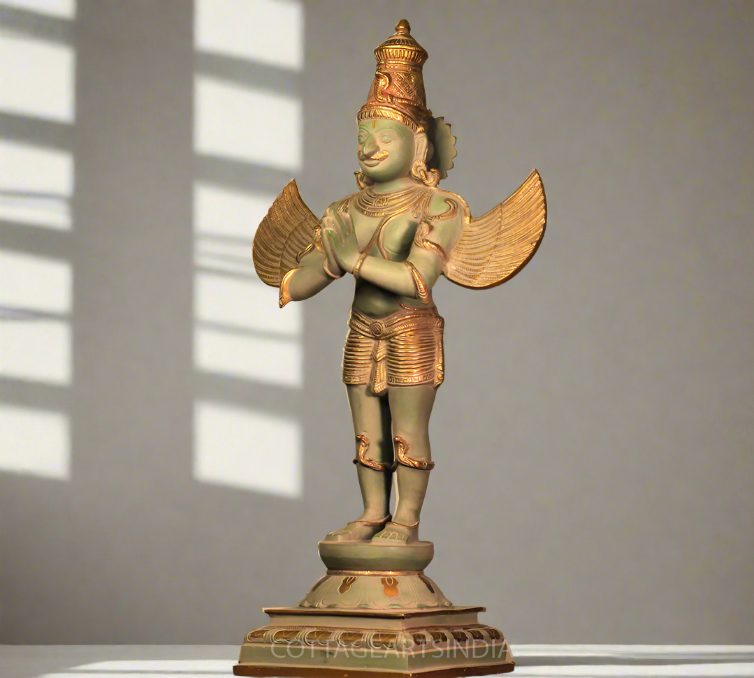 Brass Garuda Standing  Rustic 25"