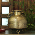 Brass Vintage Carved Planter