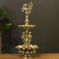 Brass Oil Lamp with Annapakshi