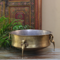 Brass Vintage Carved Planter