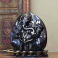 Ganesha Sculpture with Lotus Diyas | Traditional Indian Diya Décor