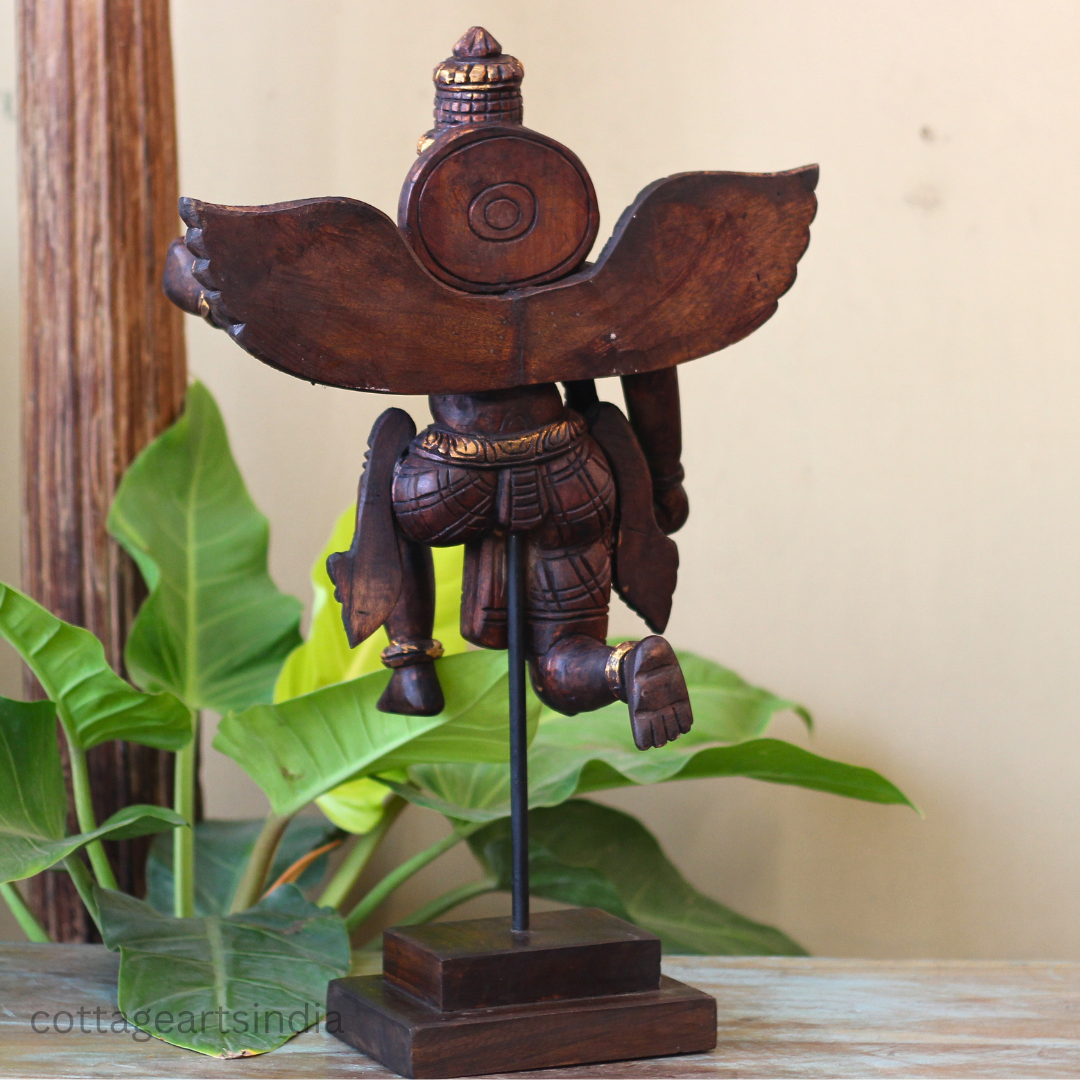 Wooden Garuda Divine Protector Idol
