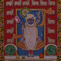 Shrinath ji and Cows Pichwai Painting