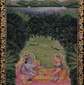 Pichwai Painting - Shrinathji and Swaminiji in Moonlit Vihar Leela