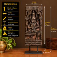 Vintage Wood/ Stone Narsimha