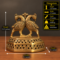 Brass Twin Peacock Foot Massager