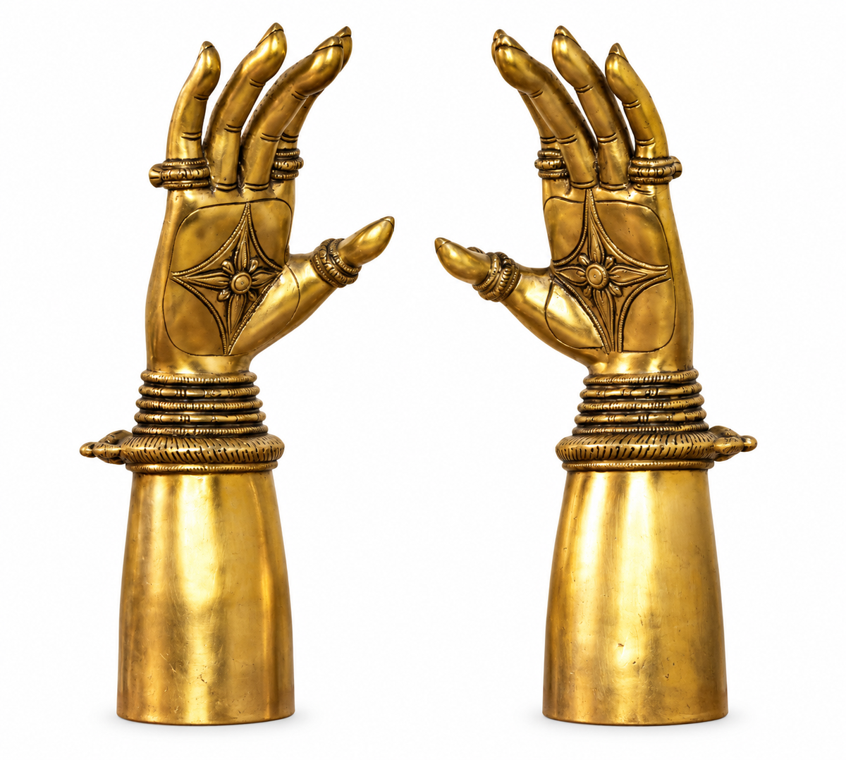 Brass Pair Of Lady Hands