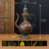 Tibetan Copper Ritual Ewer | Handcrafted Himalayan Decor