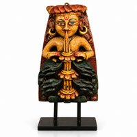Vintage Wood /Stone Musician Apsara