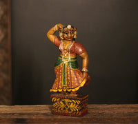 Vintage Handpainted Wooden Dancing Lady Figurine -A Rare Find
