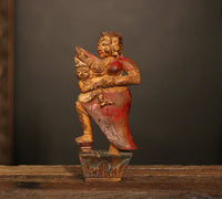 Vintage Handpainted Wooden Mother & Child Figurine -A Rare Find