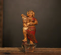 Vintage Handpainted Wooden Mother & Child Figurine -A Rare Find