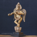 Hand-Carved Wooden Winged Angel Figure | Single