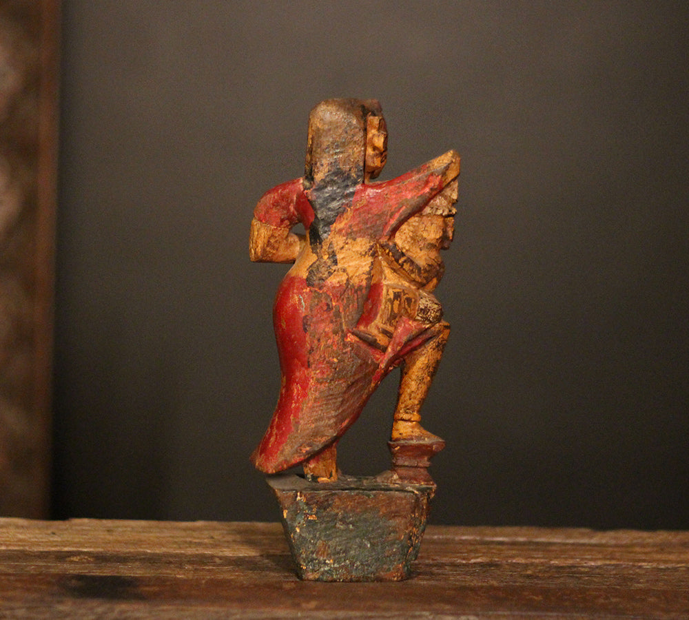 Vintage Handpainted Wooden Mother & Child Figurine -A Rare Find