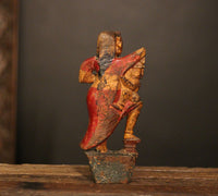Vintage Handpainted Wooden Mother & Child Figurine -A Rare Find