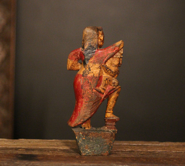 Vintage Handpainted Wooden Mother & Child Figurine -A Rare Find