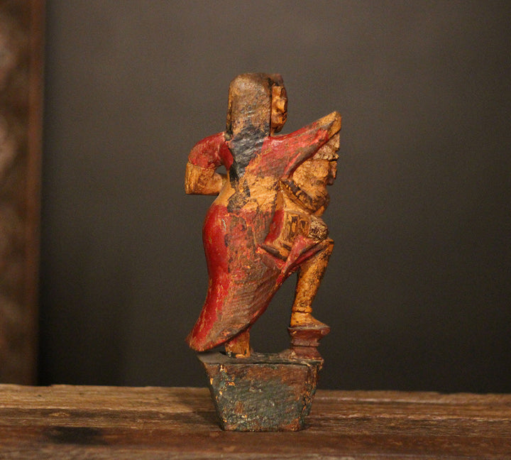 Vintage Handpainted Wooden Mother & Child Figurine -A Rare Find