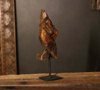 Vintage Handcarved Wooden Horse Sculpture on Stand