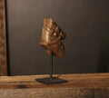 Vintage Handcarved Wooden Horse Head Sculpture on Stand