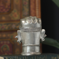 Brass Shiva Mukhlingam Silver Finish