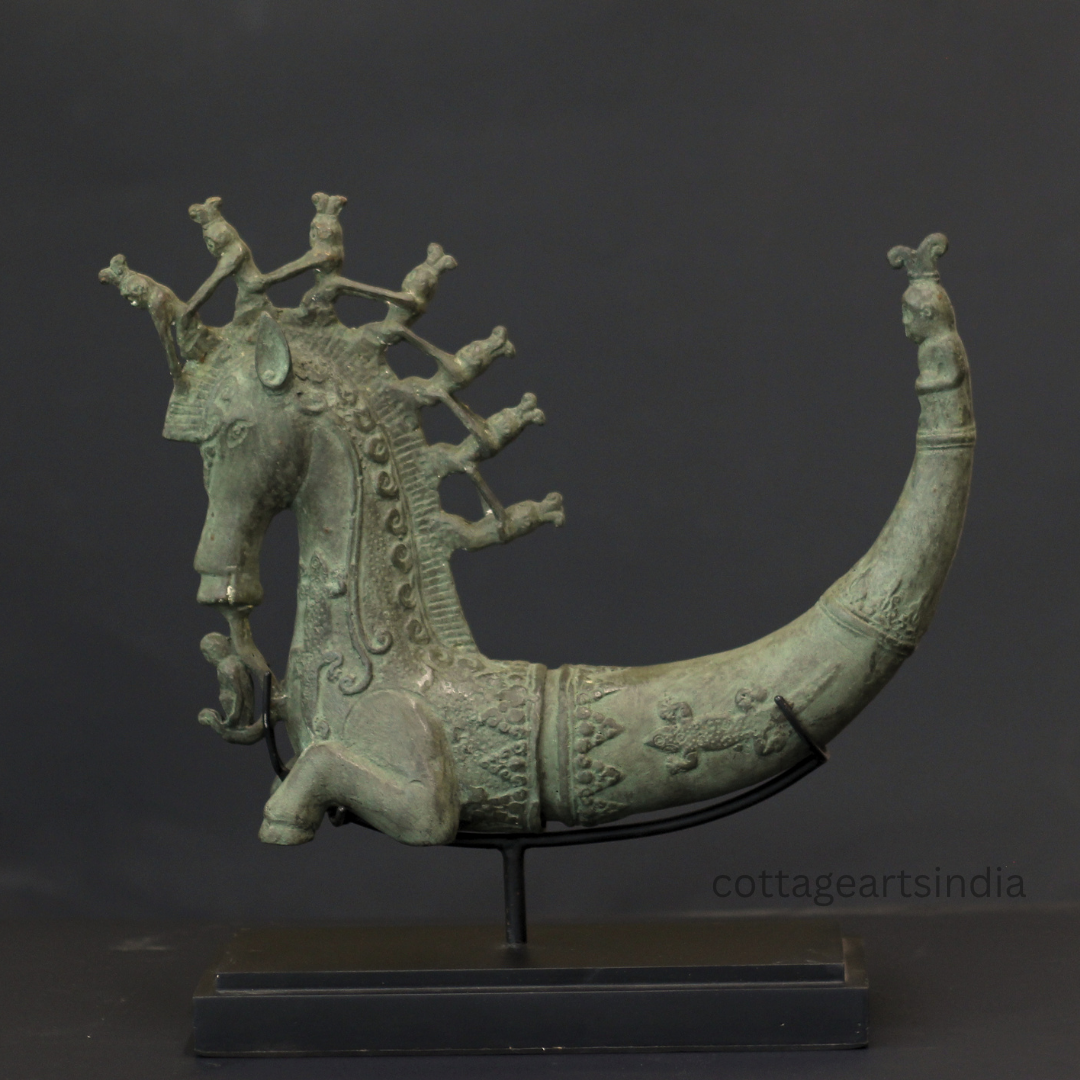 Indonesian Bronze Mythical Creature Sculpture | Tribal Art