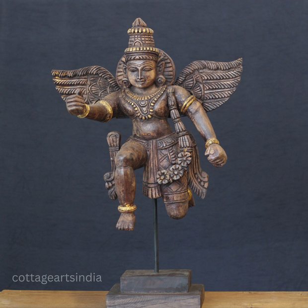 Wooden Garuda Divine Protector Idol
