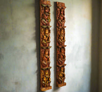 Wooden Wall Panel Ashtalaxmi 36" -Set of 2