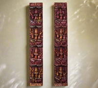 Wooden Wall Panel Ashtalaxmi 36" -Set of 2