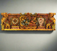 Wooden Carved Wall Panel Vishnu - Laxmi