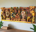 Wooden Carved Wall Panel Vishnu - Laxmi