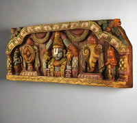 Wooden Hand Carved  Wall Panel Tirupati Balaji