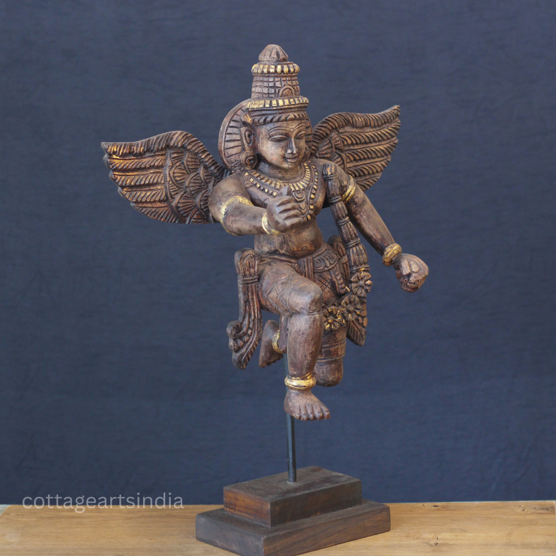 Wooden Garuda Divine Protector Idol