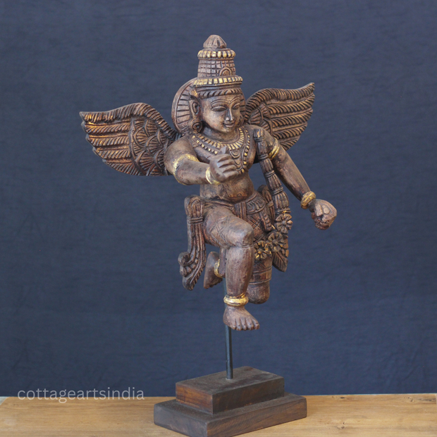 Wooden Garuda Divine Protector Idol