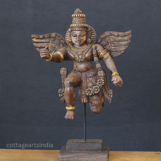 Wooden Garuda Divine Protector Idol