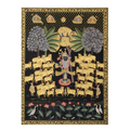 Shrinathji Pichwai Painting with Cows Under Kadamba Tree