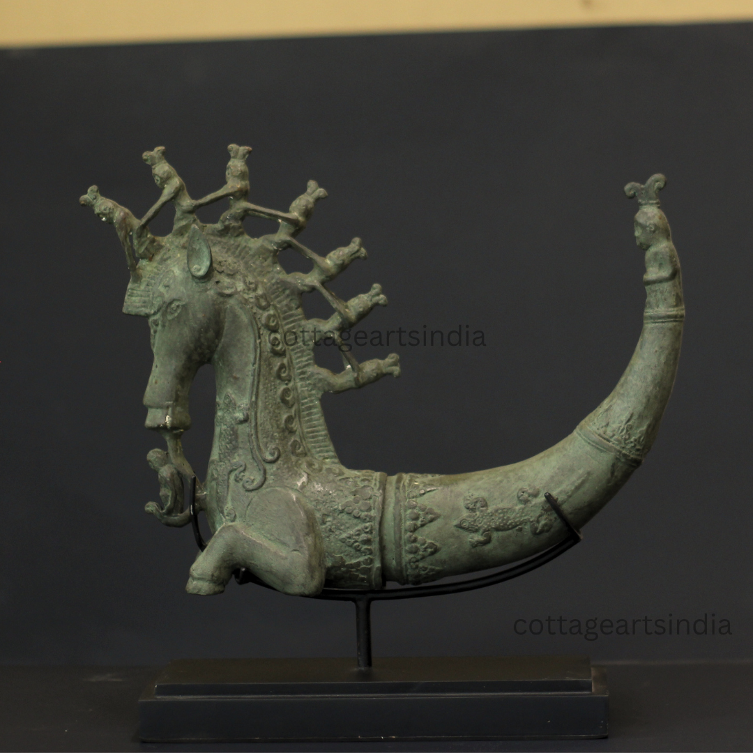Indonesian Bronze Mythical Creature Sculpture | Tribal Art