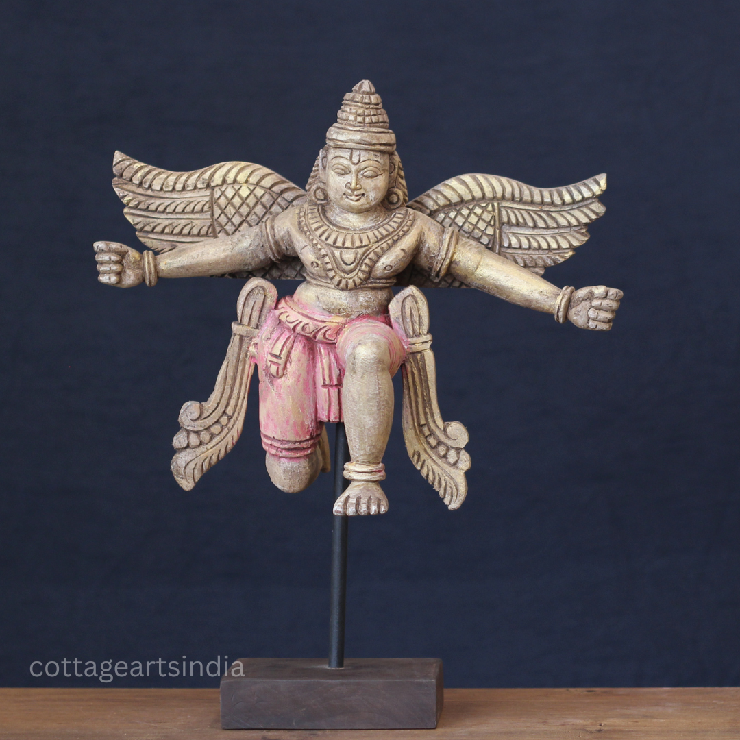 Vintage Wooden Garuda Sculpture