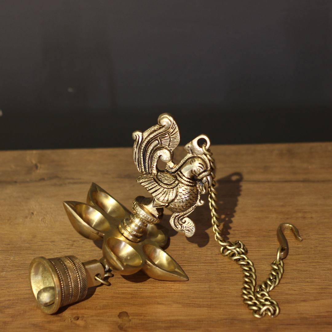 Brass Annapakshi Oil Diya Hanging