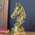 Handcrafted Brass Horse Sculpture | Equestrian Home Decor