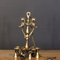Brass Parrot Oil Hanging Diya