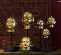 Set of Six -Brass Mukhlingams and Gauri Head