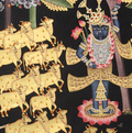 Shrinathji Pichwai Painting with Cows Under Kadamba Tree