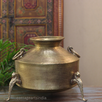 Brass Vintage Carved Planter