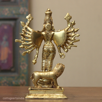 Brass Goddess Durga 18 armed Mahishasuramardini | Durga Sculpture